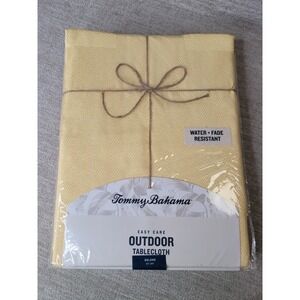 Tommy Bahama Indoor Outdoor Yellow 60" X 84" Tablecloth Spring Summer NEW